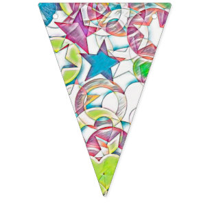 Hand Drawn By EDDArt - Stars And Hearts 1 Bunting