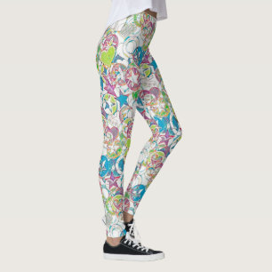 Hand Drawn By EDDArt - Stars And Hearts 1 Leggings