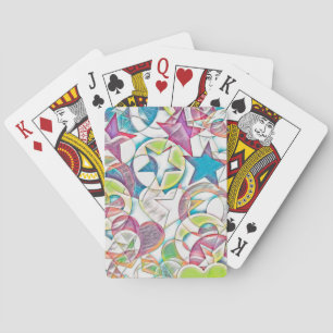 Hand Drawn By EDDArt - Stars And Hearts 1 Playing Cards
