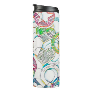 Hand Drawn By EDDArt - Stars And Hearts 1 Thermal Tumbler