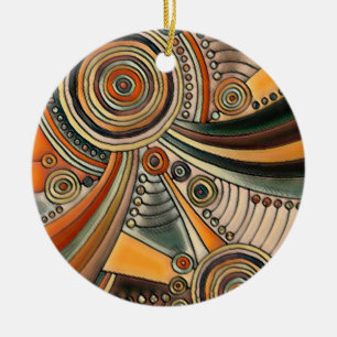 Hand Drawn By EDDArt - Thoughts 1 Ceramic Tree Decoration