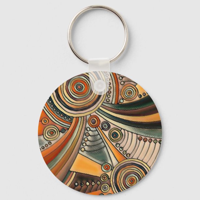 Hand Drawn By EDDArt - Thoughts 1 Key Ring (Front)
