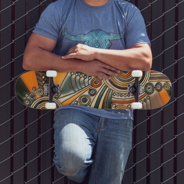 Hand Drawn By EDDArt - Thoughts 1 Skateboard (Outdoor 3)