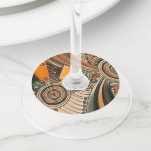 Hand Drawn By EDDArt - Thoughts 1 Wine Glass Tag