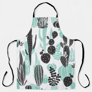 Hand Drawn Cacti: Doodle Seamless Apron