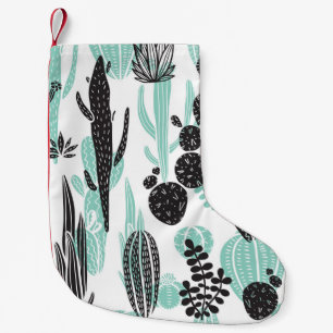 Hand Drawn Cacti: Doodle Seamless Small Christmas Stocking