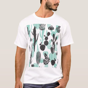 Hand Drawn Cacti: Doodle Seamless T-Shirt