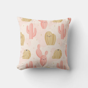 hand drawn cactus cushion