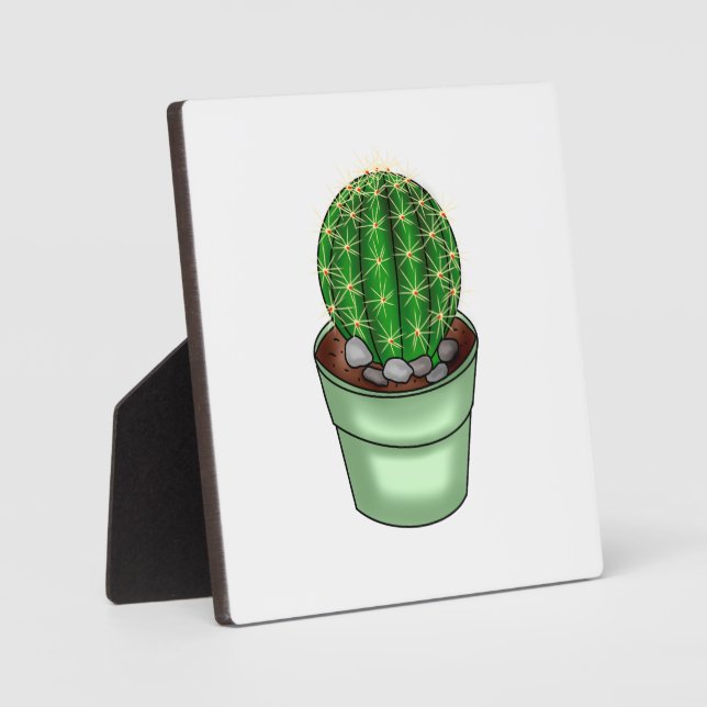 Hand drawn Cactus Succulent  Plaque (Front)
