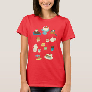 Hand-drawn Cakes, Pies, and Teapots T-Shirt