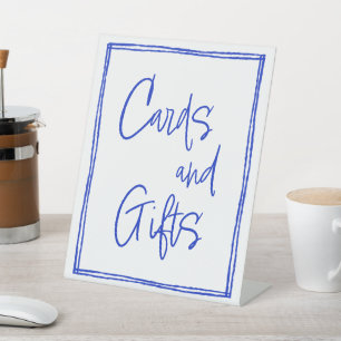 Hand Drawn Cards And Gifts Table Sign
