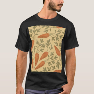 Hand-drawn carrots, colourful seamless pattern. T-Shirt