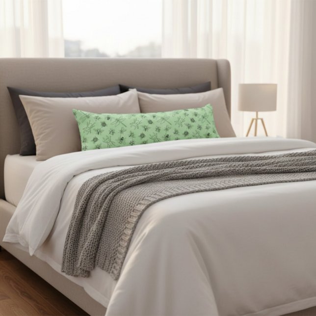 Hand-Drawn Cartoon Insects Pattern  Body Cushion (Creator Uploaded)