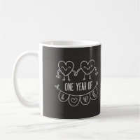 Hand Drawn Chalboard 1st Anniversary Mug
