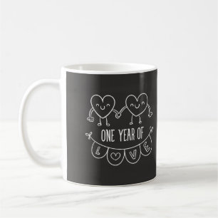 Hand Drawn Chalboard 1st Anniversary Mug