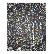 Hand-drawn chalkboard with Summer theme Lettering