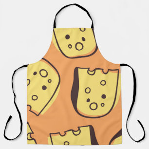 Hand-Drawn Cheese: Artistic Seamless Pattern. Apron