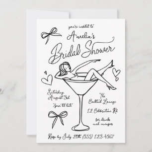 Hand Drawn Chic Bridal Shower Invite