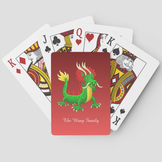 Hand Drawn Chinese Dragon Playing Cards (Back)