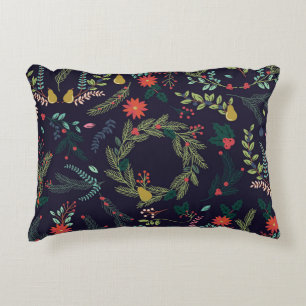 Hand-drawn Christmas florals: vintage collection Decorative Cushion