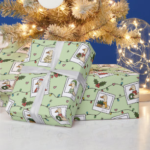 Hand Drawn Christmas Geese Wrapping Paper Roll
