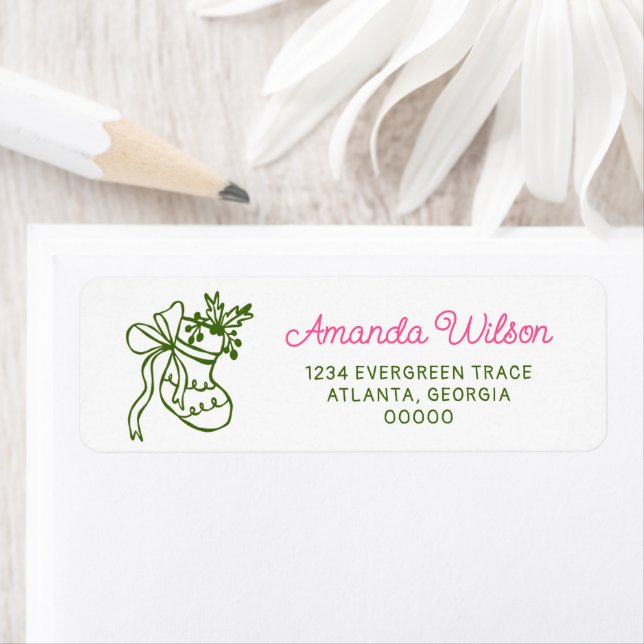 Hand Drawn Christmas Holiday Party Return Address (Insitu)