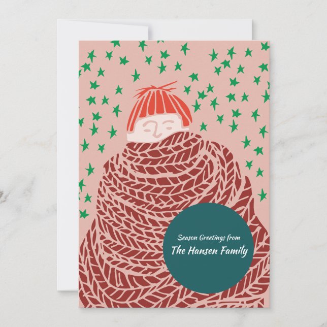 Hand Drawn Christmas Illustration Holiday Card (Front)