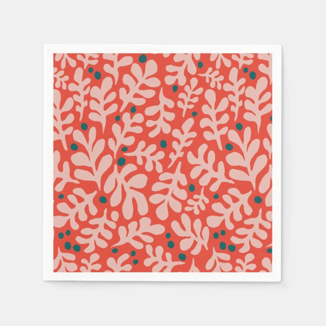 Hand Drawn Christmas Illustration Napkin (Front)