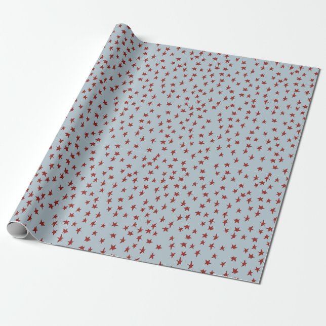 Hand Drawn Christmas Illustration Wrapping Paper (Unrolled)