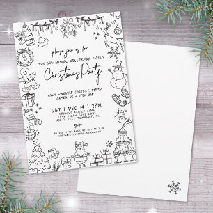 Hand Drawn Christmas Party Invitation