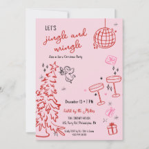 Hand drawn Christmas party jingle and mingle