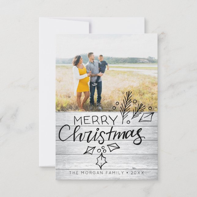 Hand Drawn Christmas Photo Cards (Front)