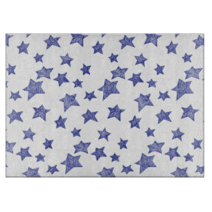 Hand drawn Christmas stars Cutting Board