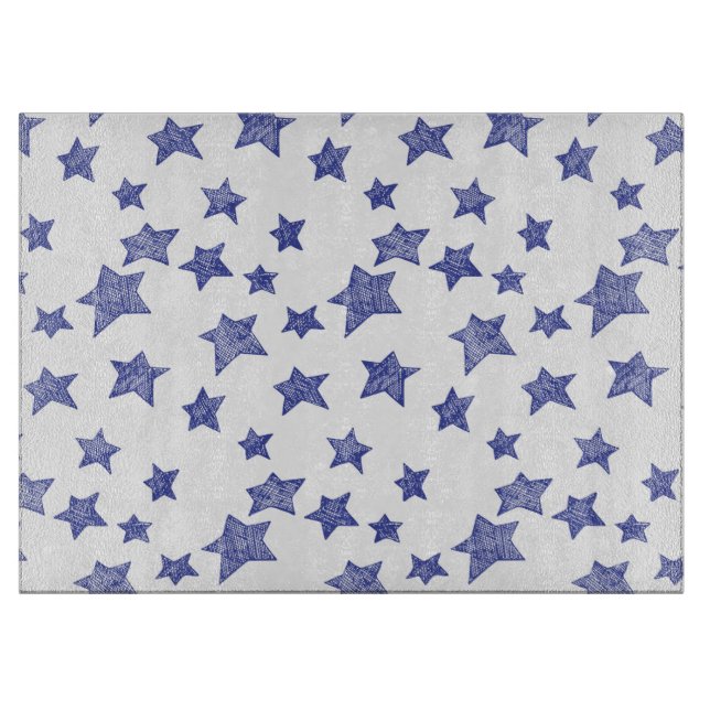 Hand drawn Christmas stars Cutting Board (Front)