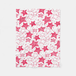 Hand drawn Christmas stars Fleece Blanket