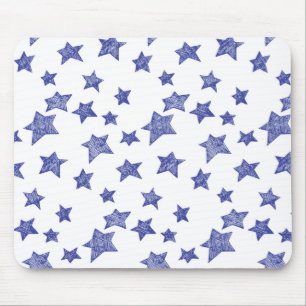 Hand drawn Christmas stars Mouse Mat