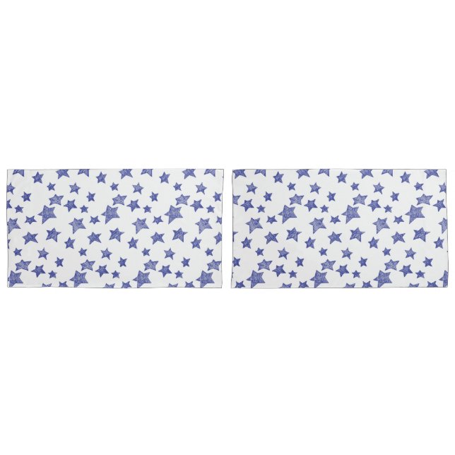 Hand drawn Christmas stars Pillowcase (Front-Set)