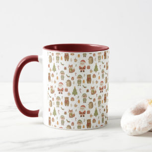 Hand Drawn Christmas Woodland Coffee Mug