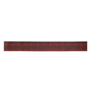 Hand Drawn Classic Red Plaid Pattern Satin Ribbon