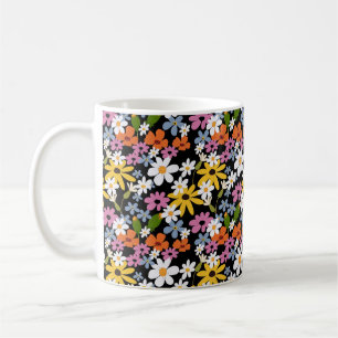  Hand-drawn Colorful Botanical Seamless Pattern Coffee Mug