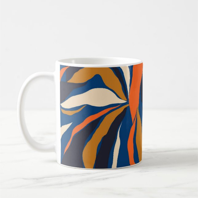 Hand drawn colourful abstract pattern. Creative co Coffee Mug (Left)