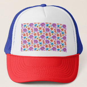 Hand Drawn Colourful Exotic Floral Pattern-70703 Trucker Hat