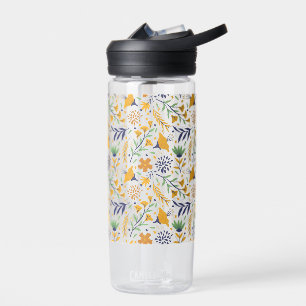 Hand Drawn Colourful Floral Pattern-23595 Water Bottle