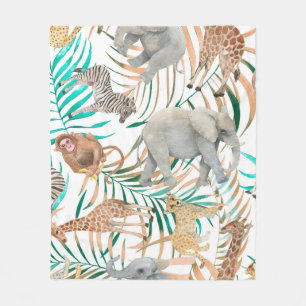 Hand drawn colourful seamless pattern with waterco fleece blanket