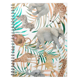 Hand drawn colourful seamless pattern with waterco notebook
