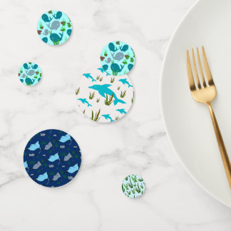 Hand-drawn Confetti unique Sea Ocean Themed