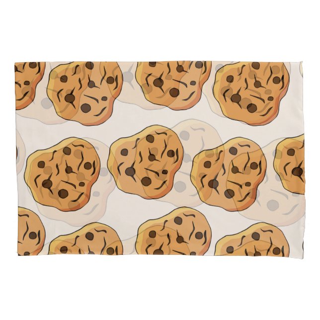 Hand Drawn Cookies Cartoon Pattern Pillowcase (Front)