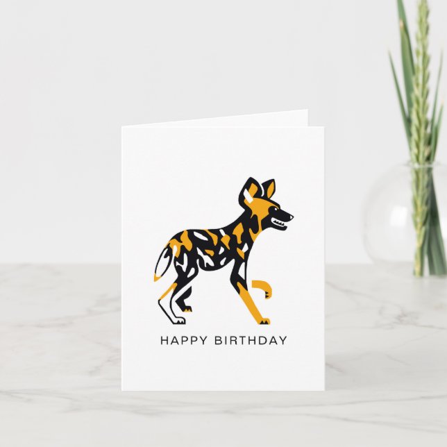 Hand drawn - Cool Cape hunting DOG - Nature Card (Front)