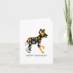 Hand drawn - Cool Cape hunting DOG - Nature Card