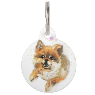 Hand - Drawn Corgi Pet ID Tag for Birthdays & Cele